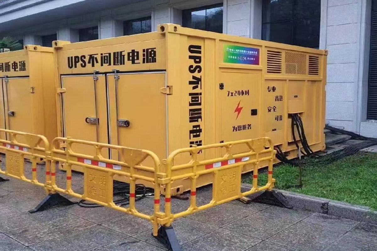衡阳发电机租赁施工现场