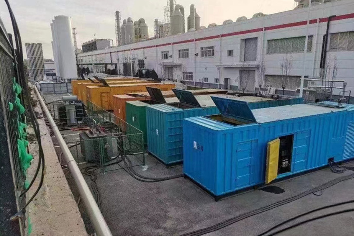 衡阳发电机租赁施工现场